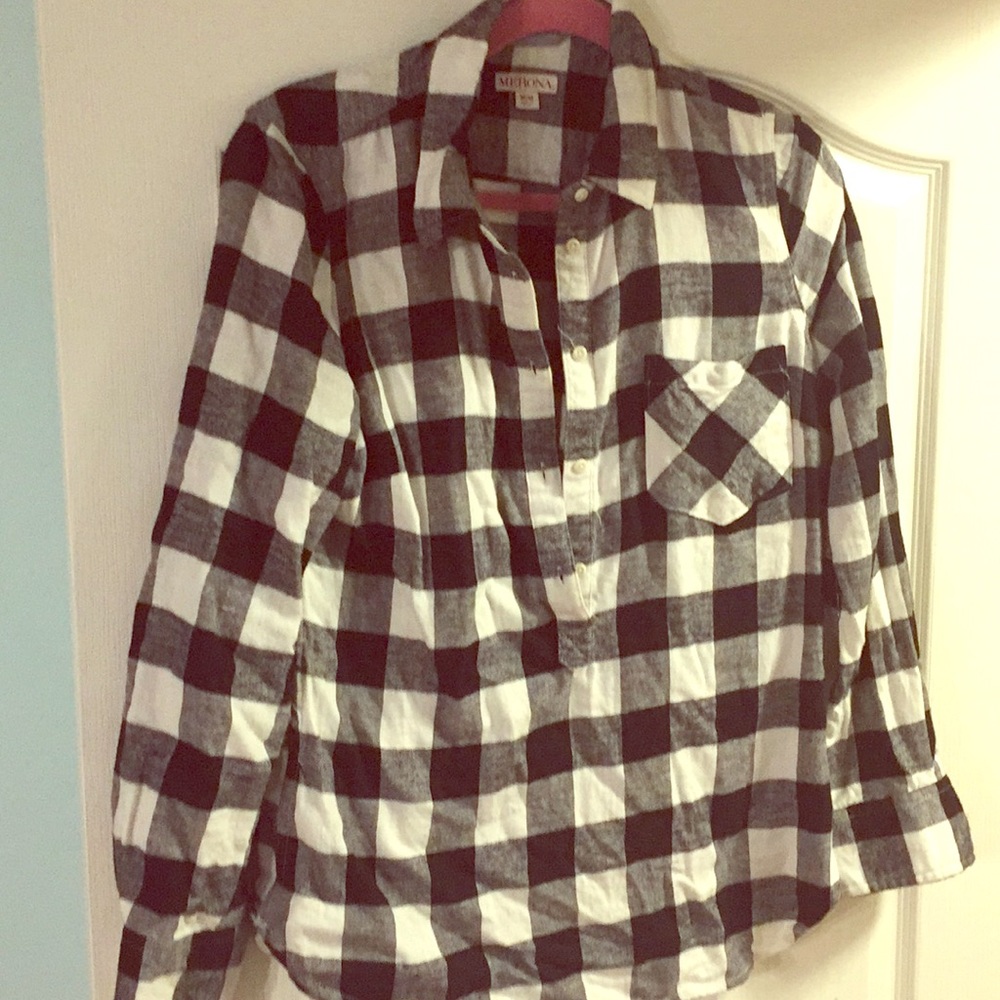 PLAID BUTTON DOWN - MERONA